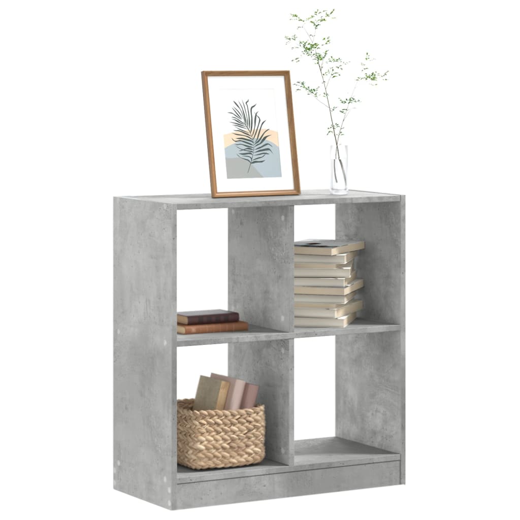 vidaXL Boekenkast 68,5x32x75 cm bewerkt hout betongrijs