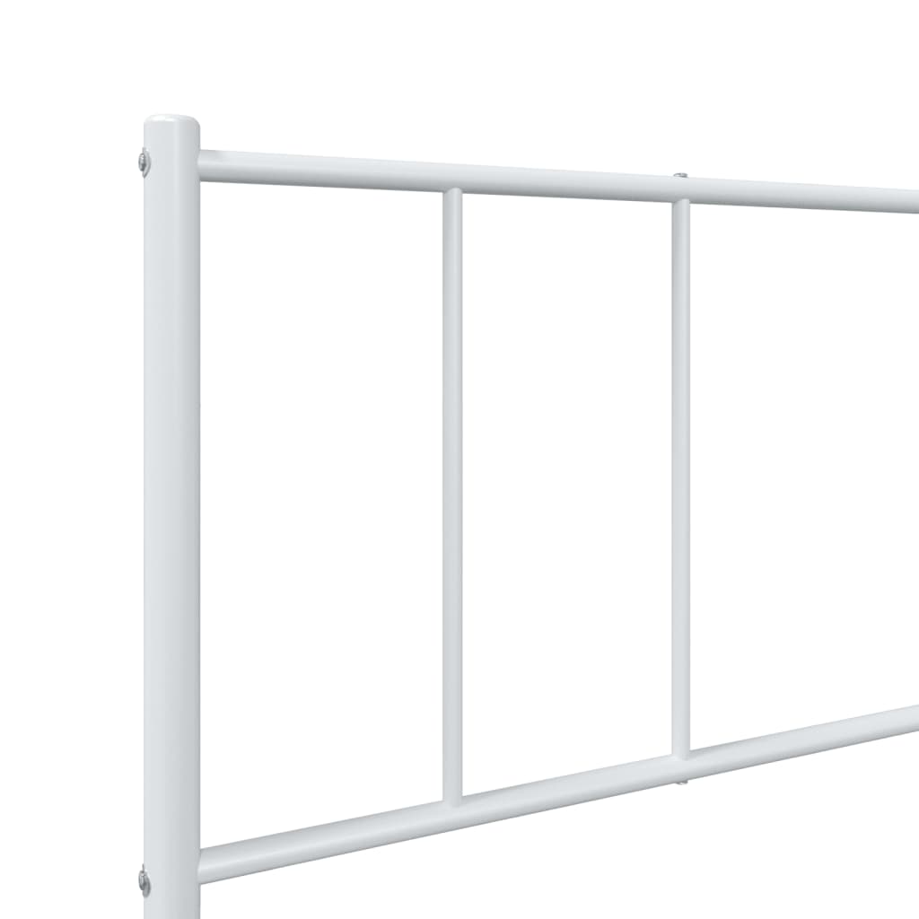 vidaXL Bedframe met hoofdbord metaal wit 100x190 cm