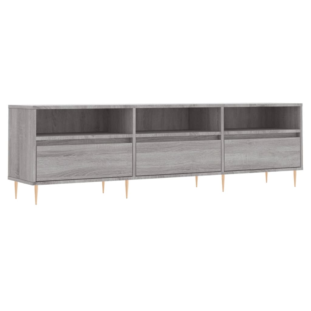 vidaXL Tv-meubel 150x30x44,5 cm bewerkt hout grijs sonoma eikenkleurig