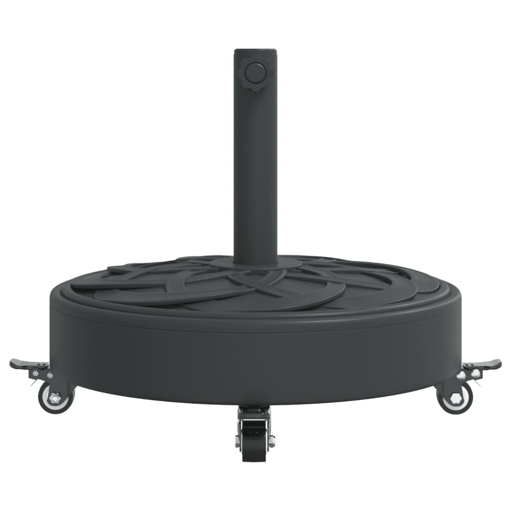 vidaXL Parasolvoet met wielen voor stok van Ø38 / 48 mm 27 kg rond