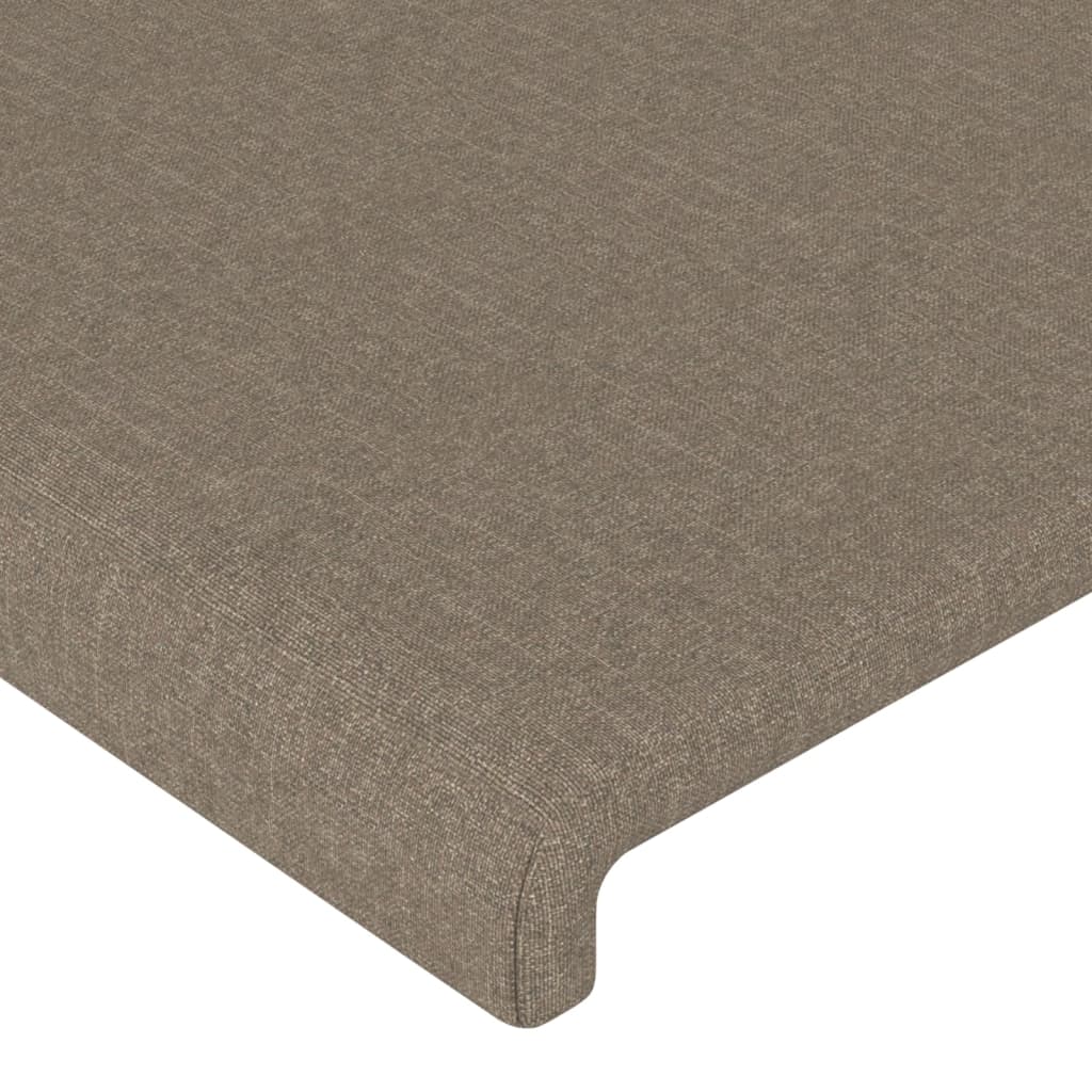 vidaXL Hoofdbord LED 100x5x118/128 cm stof taupe