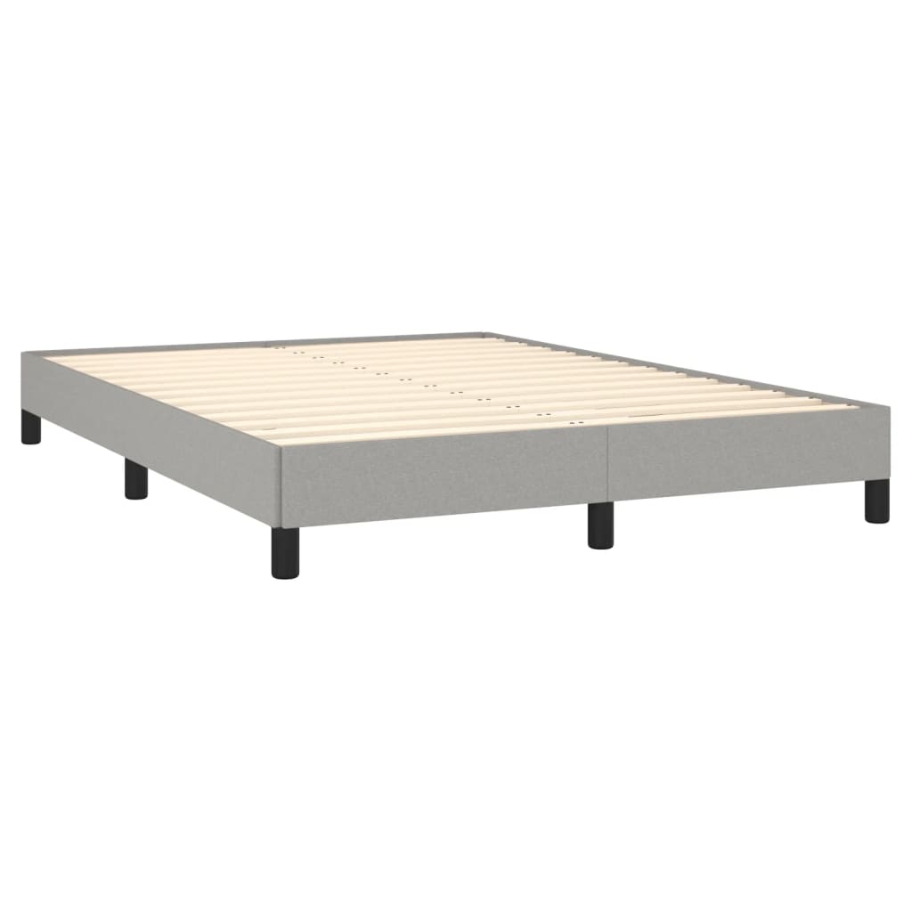 vidaXL Bedframe zonder matras stof lichtgrijs 140x190 cm