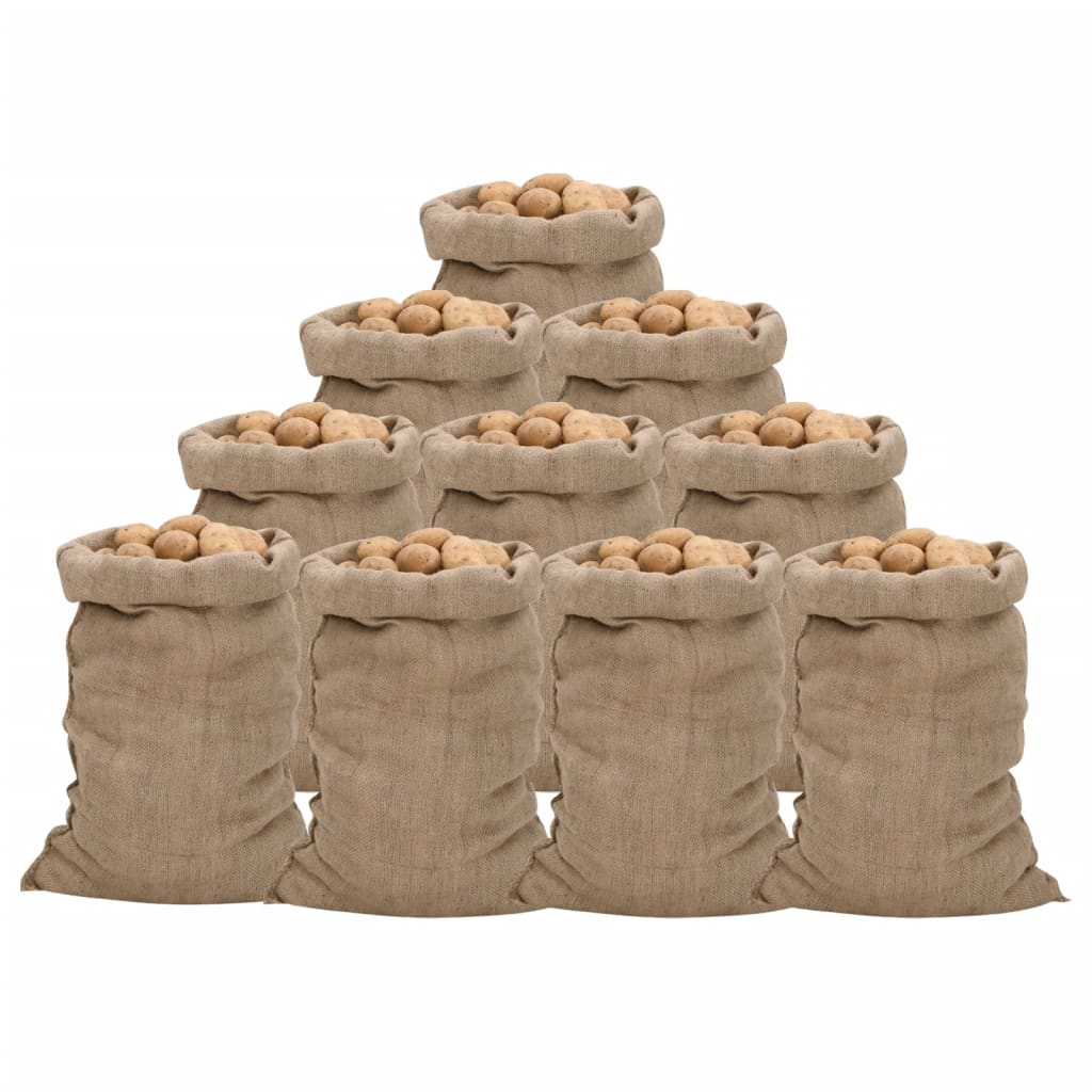 vidaXL Jutezakken 10 stuks 340 g/m² 60x105 cm 100% jute