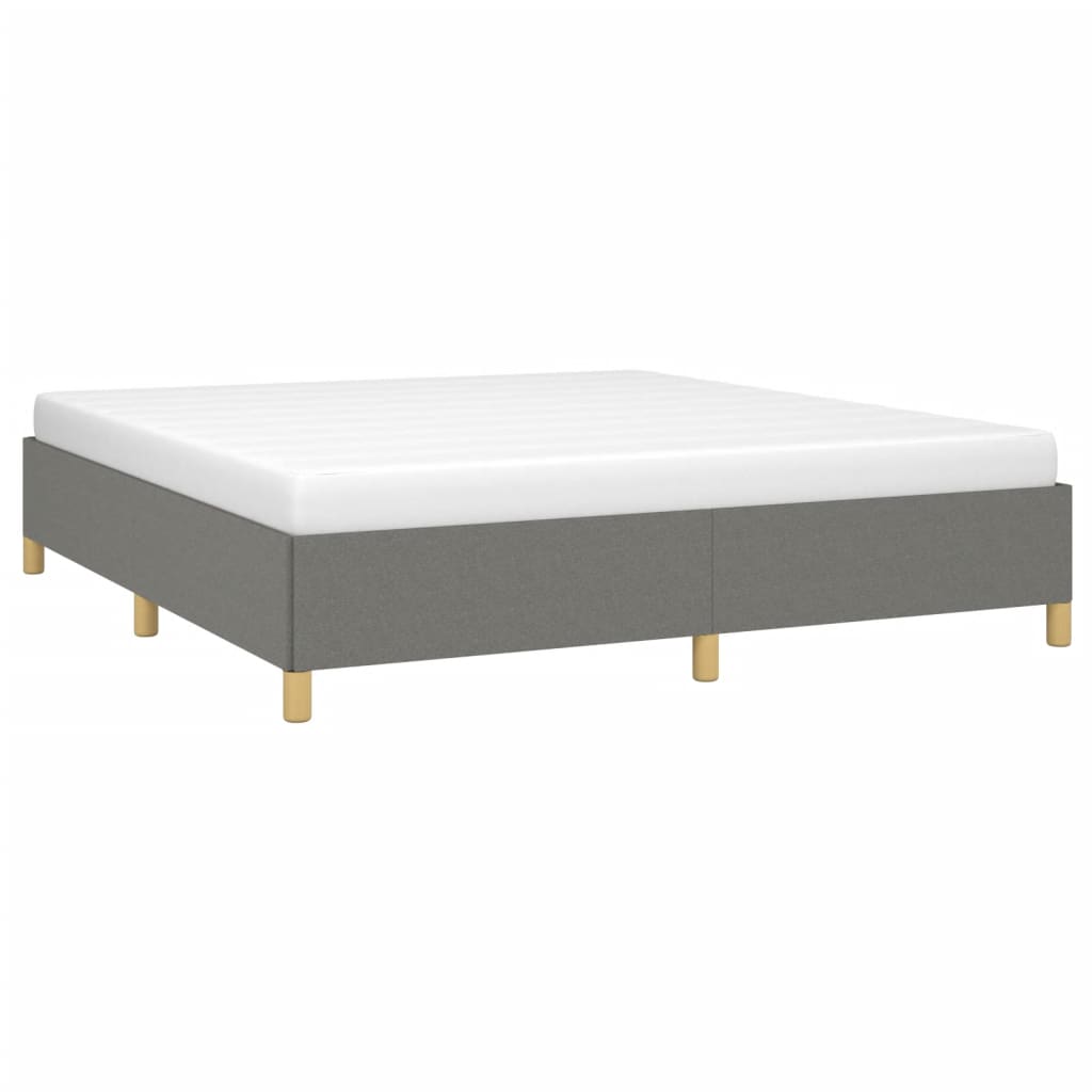 vidaXL Bedframe stof donkergrijs 160x200 cm