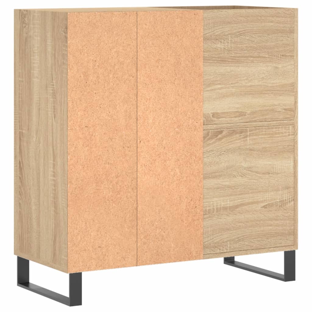 vidaXL Platenkast 84,5x38x89 cm bewerkt hout sonoma eikenkleurig