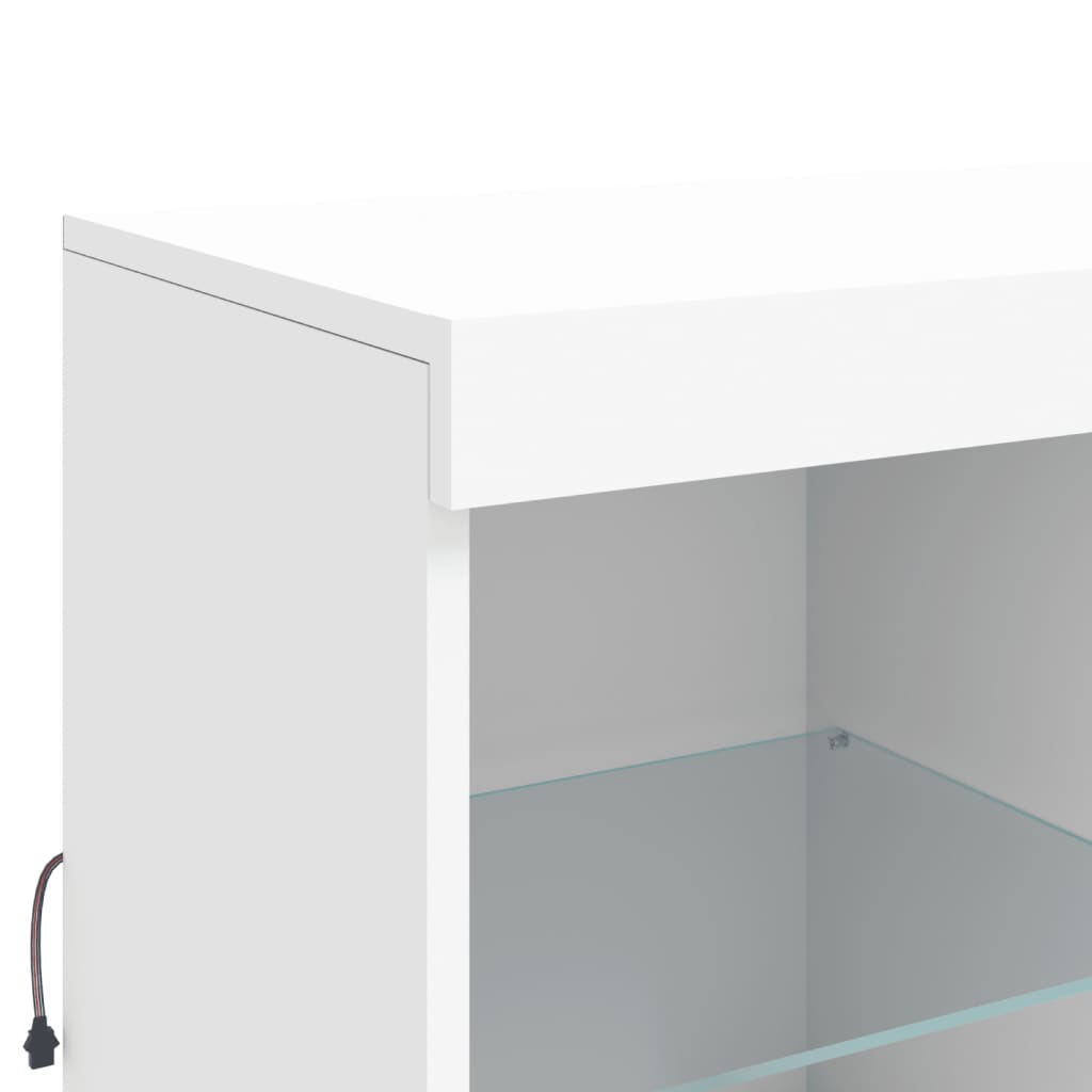 vidaXL Dressoir met LED-verlichting 283x37x100 cm wit