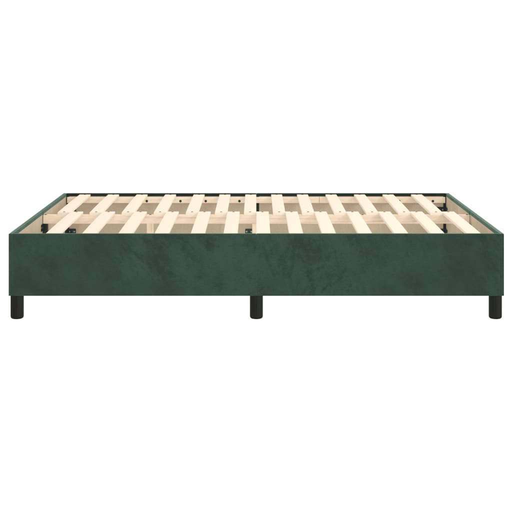 vidaXL Bedframe fluweel donkergroen 140x190 cm