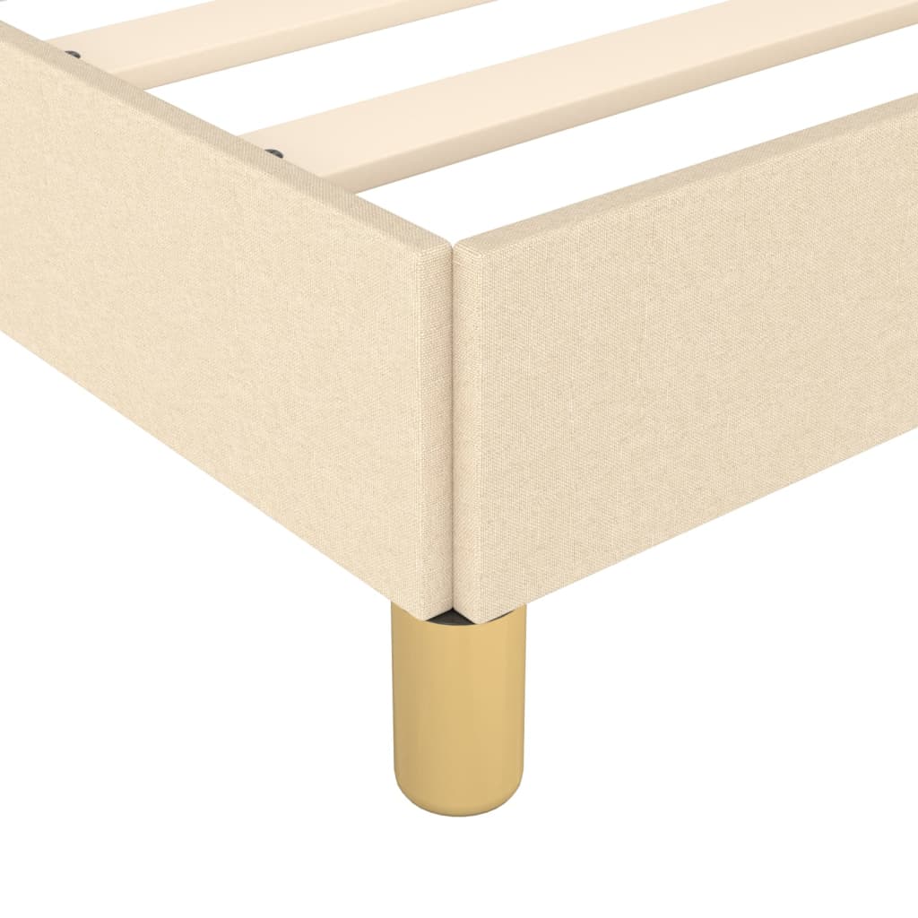 vidaXL Bedframe zonder matras stof crèmekleurig 160x200 cm