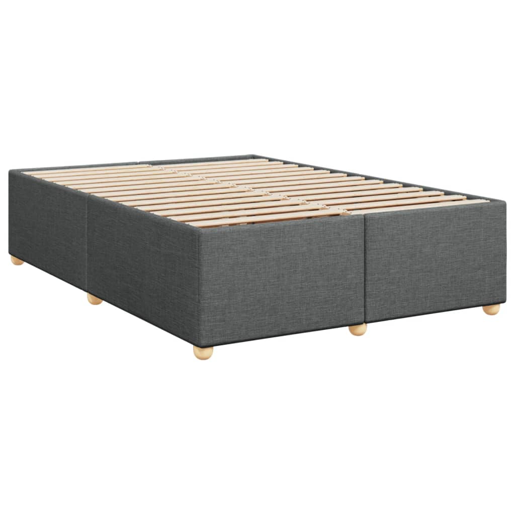 vidaXL Bedframe zonder matras stof donkergrijs 140x200 cm