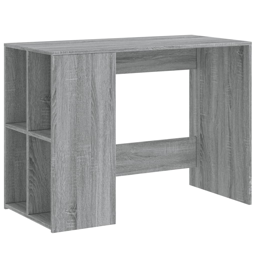 vidaXL Bureau 102x50x75 cm bewerkt hout grijs sonoma eikenkleurig