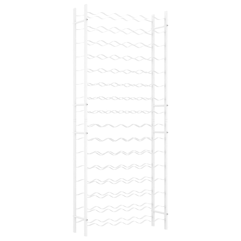vidaXL Wijnrek voor 96 flessen metaal wit