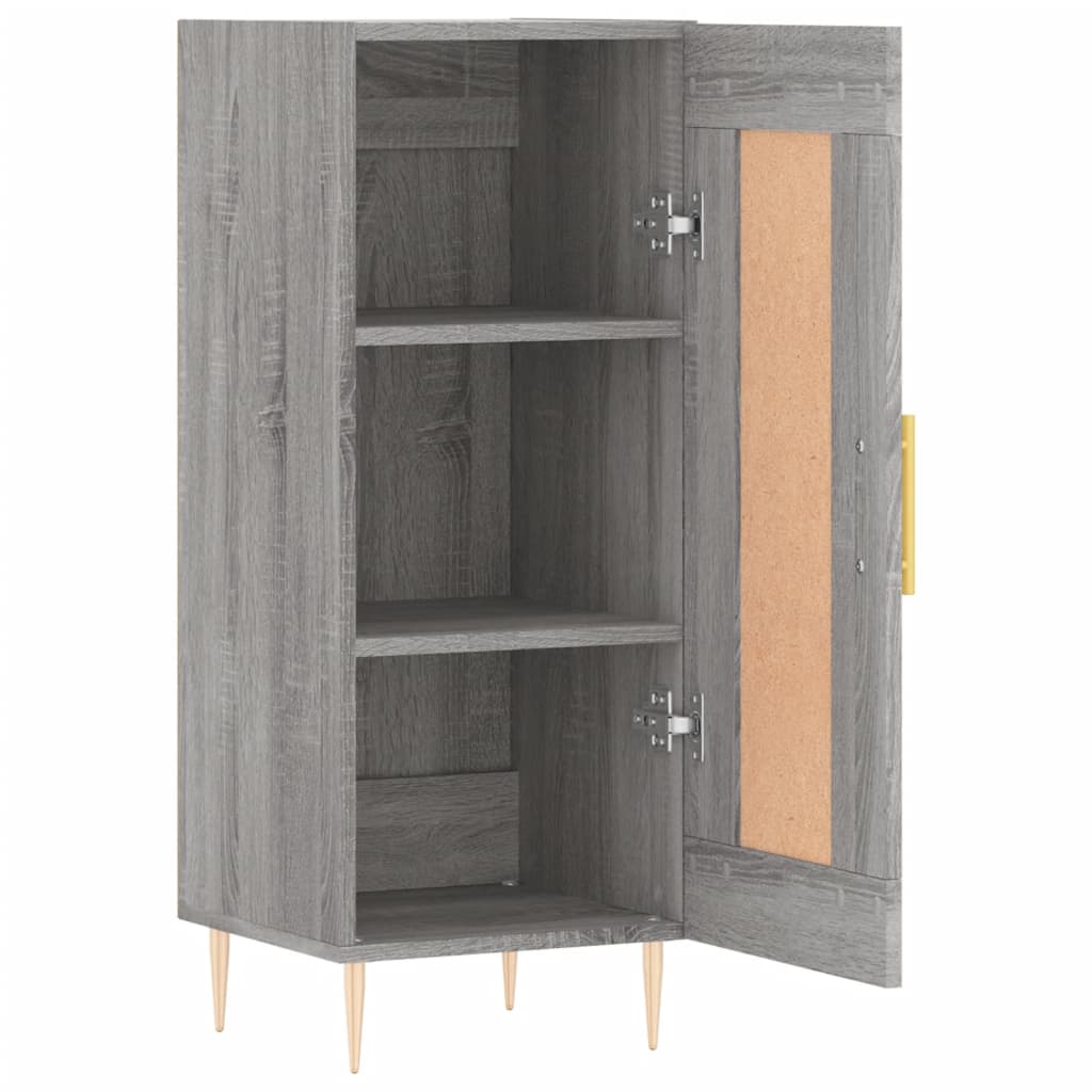 vidaXL Dressoir 34,5x34x90 cm bewerkt hout grijs sonoma eikenkleurig