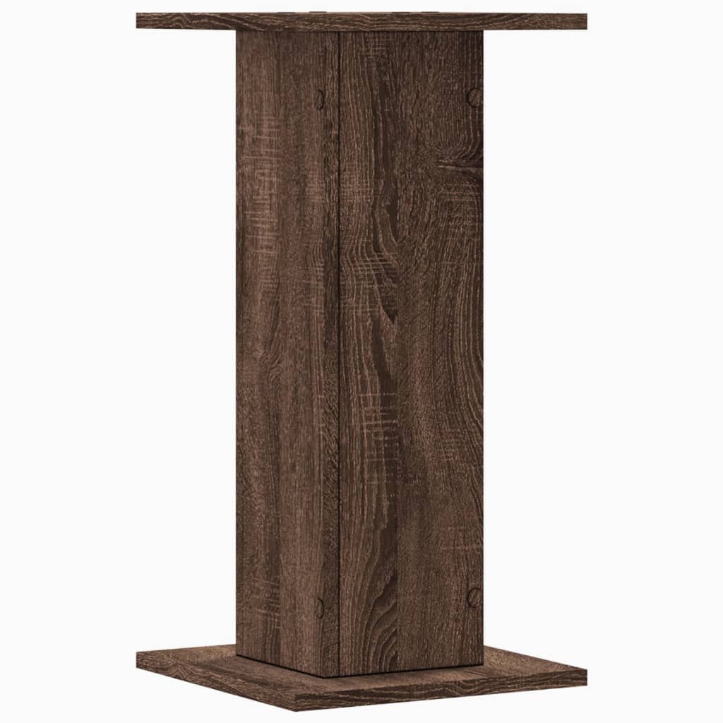 vidaXL Plantenstandaards 2 st 30x30x60 cm bewerkt hout bruin eiken