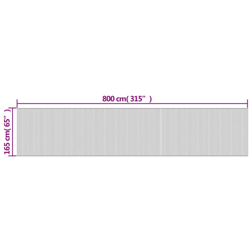 vidaXL Kamerscherm 165x800 cm bamboe bruin