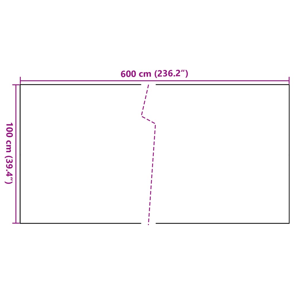 vidaXL Balkonscherm 600x100 cm poly rattan bruin en zwart