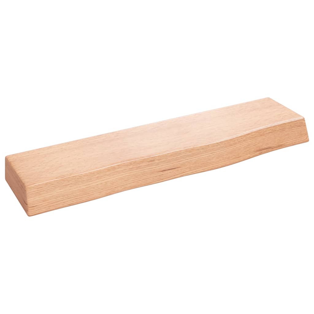 vidaXL Wandschap 40x10x4 cm behandeld massief eikenhout lichtbruin