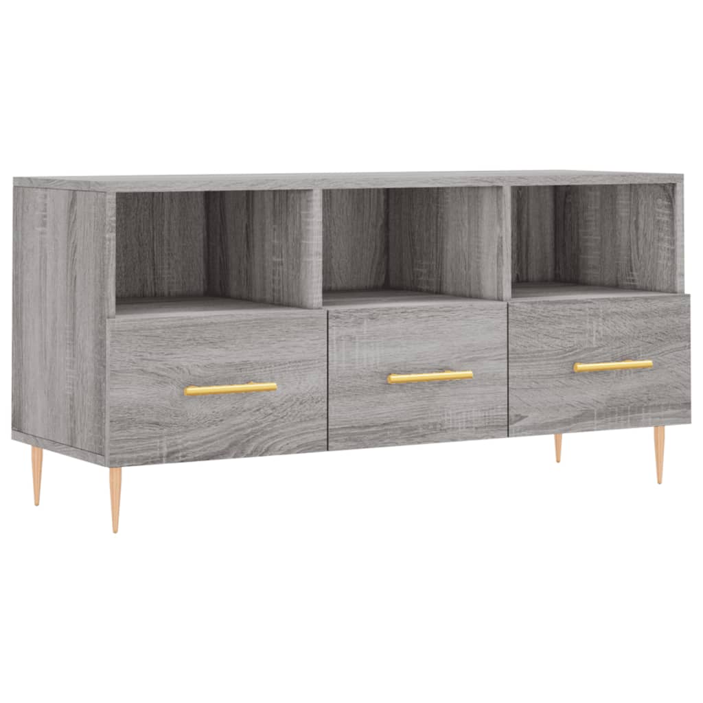 vidaXL Tv-meubel 102x36x50 cm bewerkt hout grijs sonoma eikenkleurig