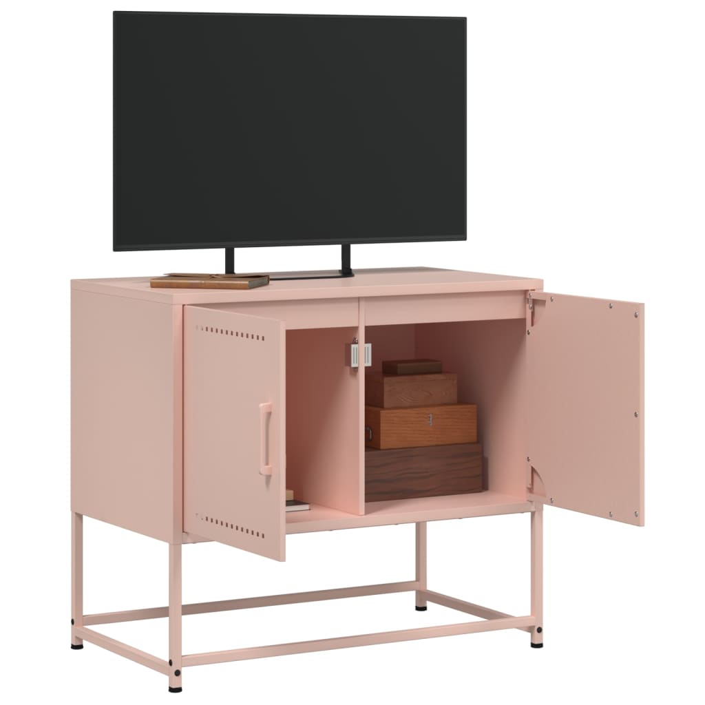 vidaXL Tv-meubel 68,5x39x60,5 cm staal roze