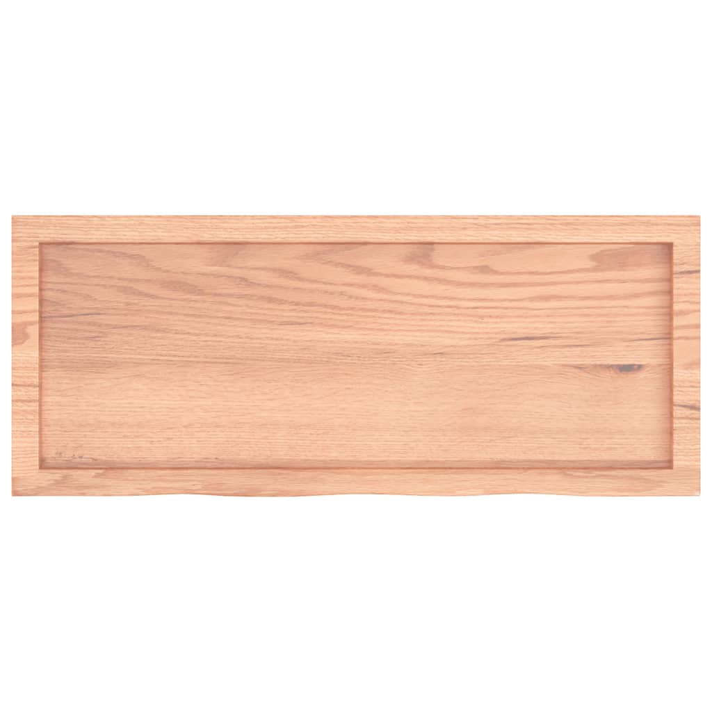 vidaXL Tafelblad 100x40x(2-4)cm behandeld massief eikenhout lichtbruin