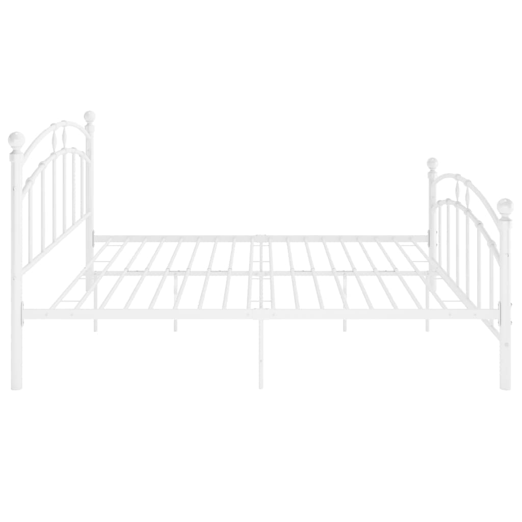 vidaXL Bedframe metaal wit 200x200 cm