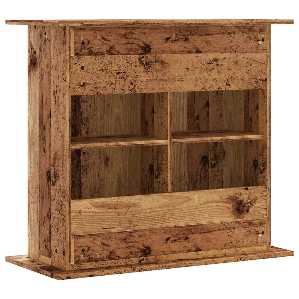 vidaXL Aquariumstandaard 81x36x73 cm bewerkt hout oud houtkleurig