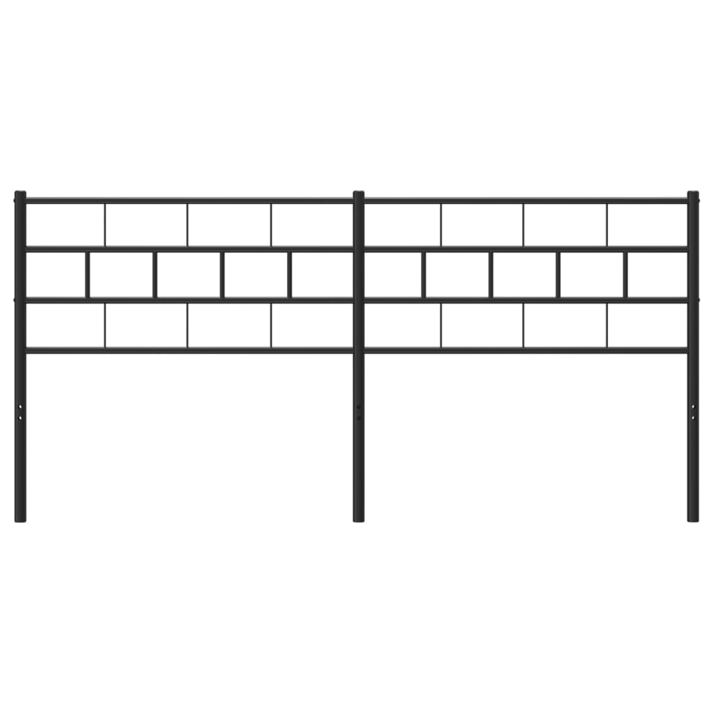 vidaXL Hoofdbord 193 cm metaal zwart