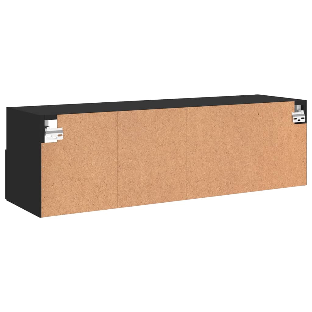 vidaXL Tv-wandmeubel 100x30x30 cm bewerkt hout zwart