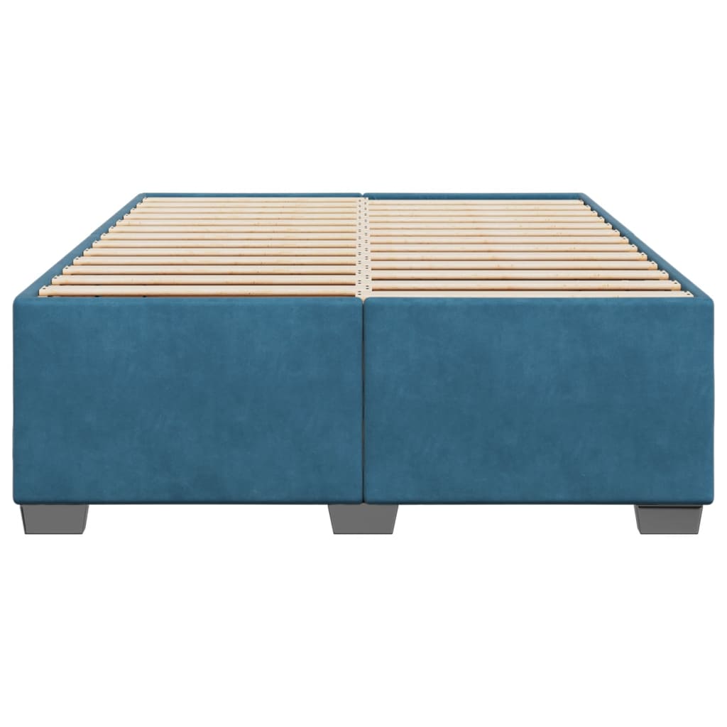 vidaXL Bedframe fluweel blauw 160x200 cm