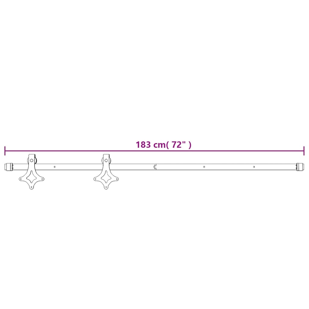 vidaXL Schuifdeur met beslag 80x210 cm massief grenenhout