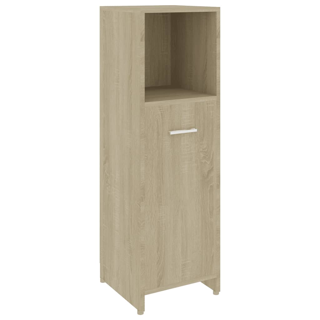 vidaXL Badkamerkast 30x30x95 cm bewerkt hout sonoma eikenkleurig