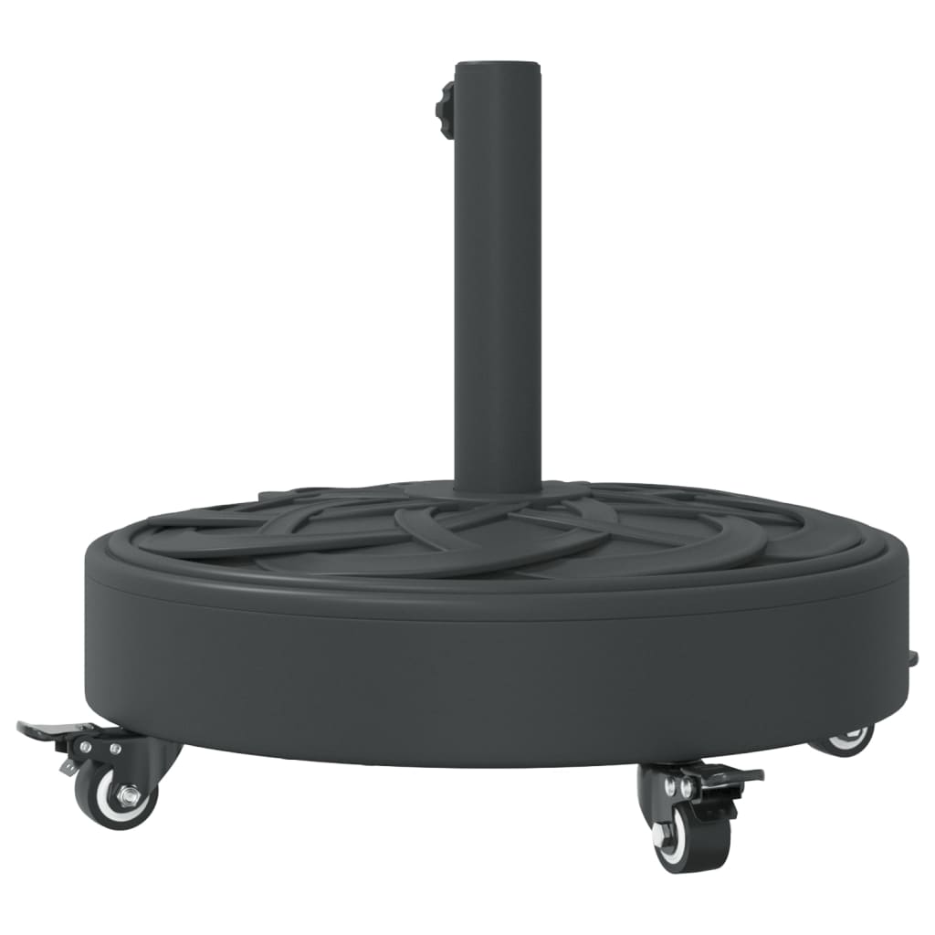 vidaXL Parasolvoet met wielen voor stok van Ø38 / 48 mm 27 kg rond