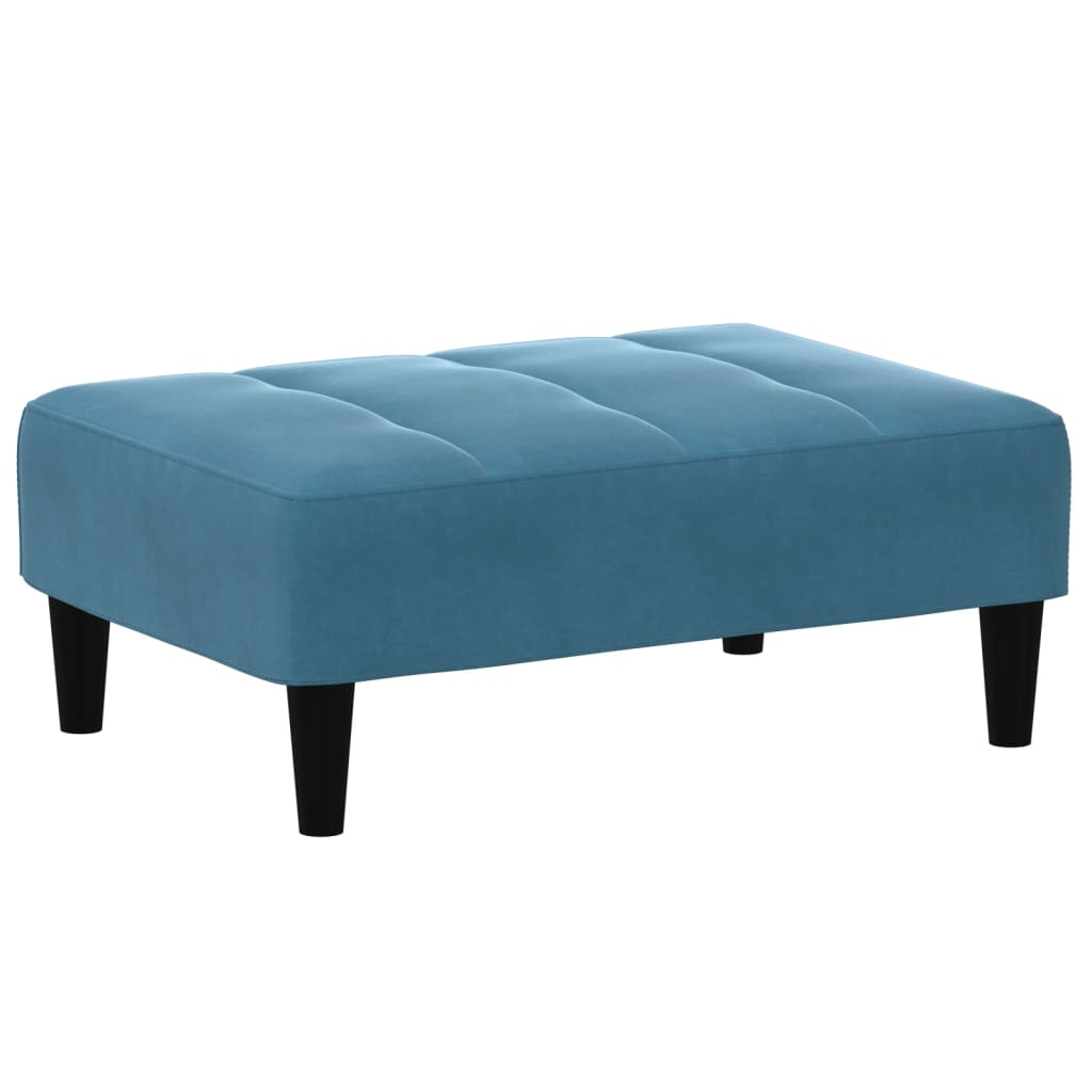 vidaXL Voetenbank 77x55x31 cm fluweel blauw