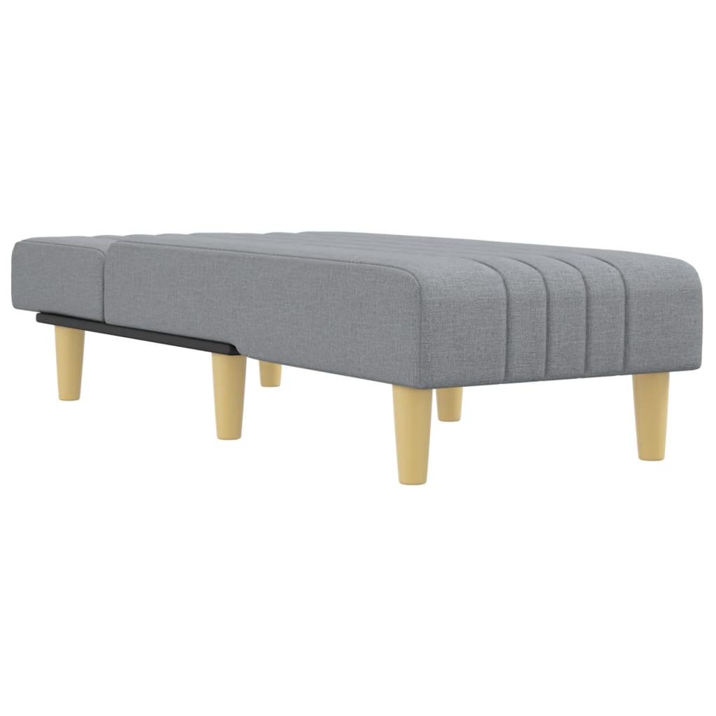 vidaXL Chaise longue stof lichtgrijs