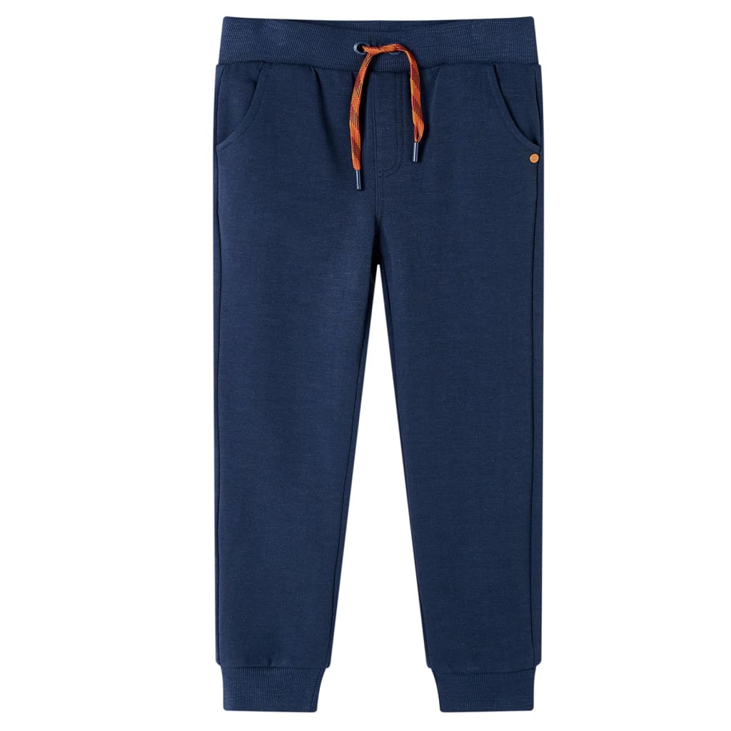 Kinderjoggingbroek 140 gemêleerd marineblauw