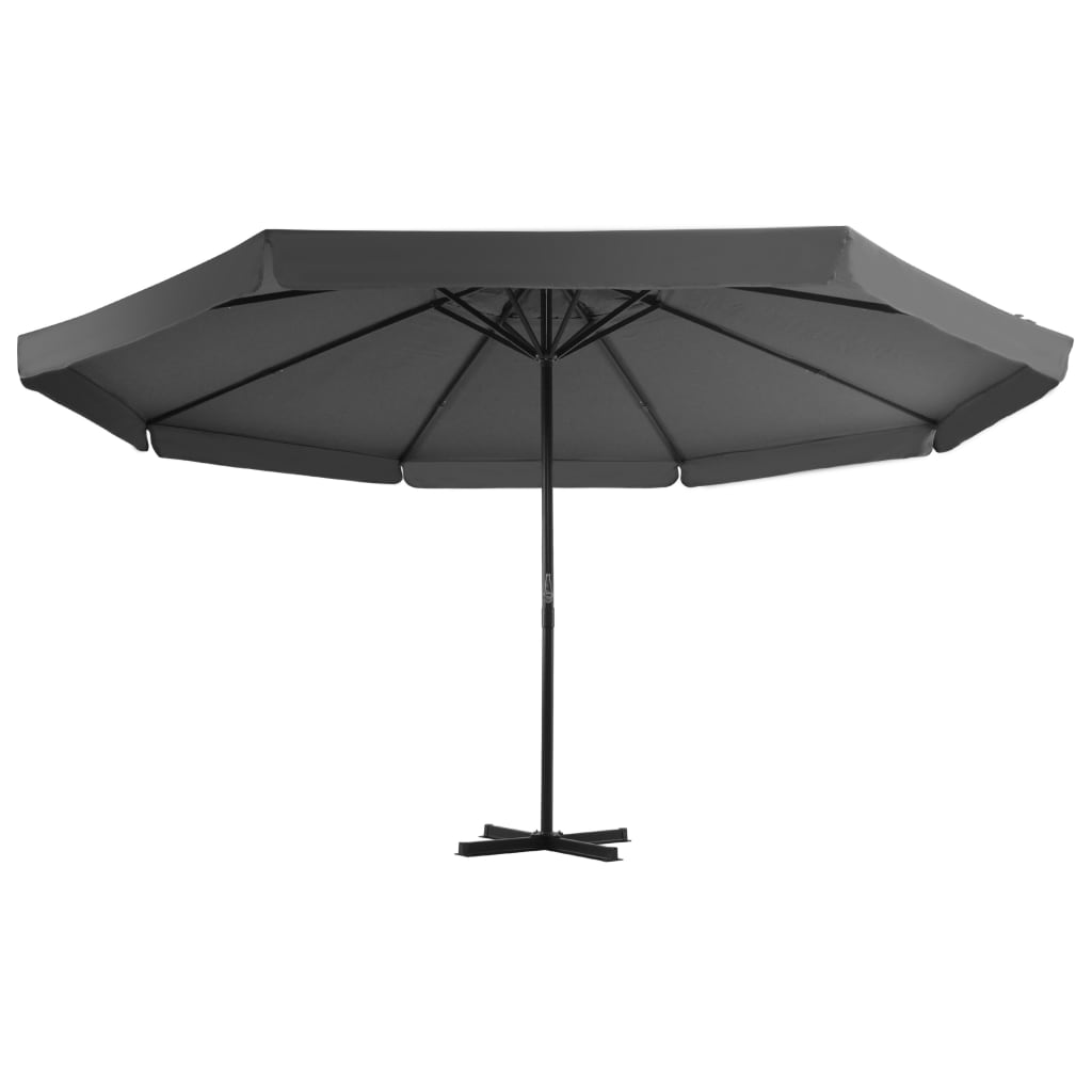 vidaXL Parasol met draagbare voet antracietkleurig