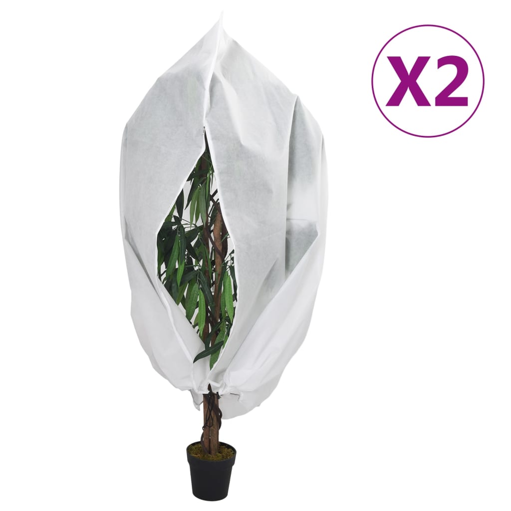 vidaXL Plantenhoezen met ritssluiting 2 st 70 g/m² 2,36x2 m