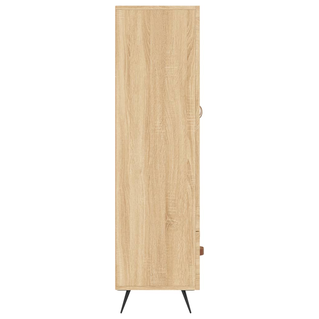 vidaXL Hoge kast 69,5x31x115 cm bewerkt hout sonoma eikenkleurig