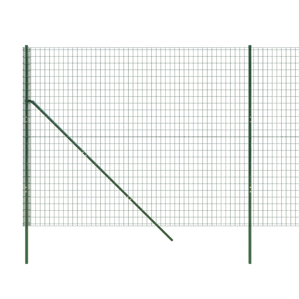 vidaXL Draadgaashek 1,8x10 m gegalvaniseerd staal groen