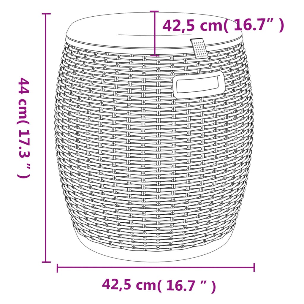 vidaXL Tuinbox 4-in-1 polypropeen zwart