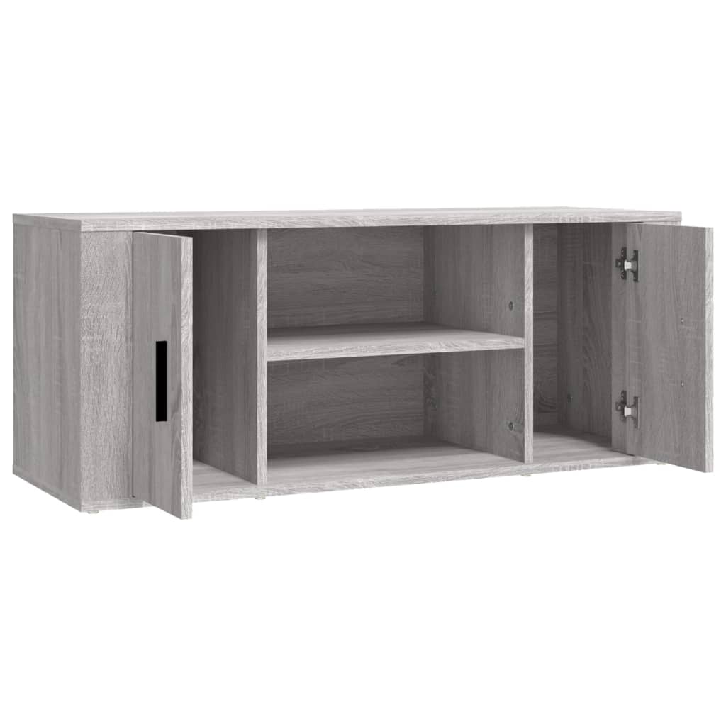 vidaXL Tv-meubel 100x35x40 cm bewerkt hout grijs sonoma eikenkleurig