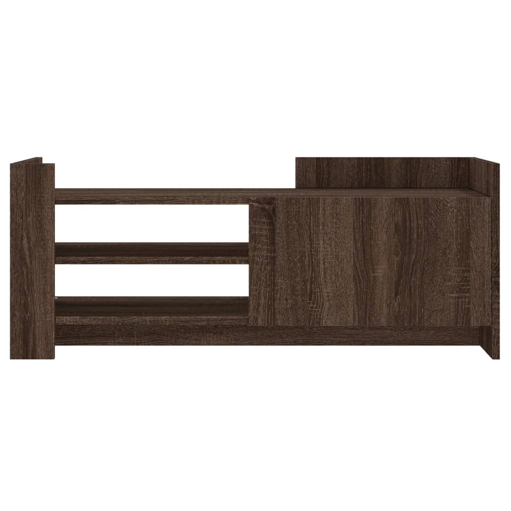 vidaXL Tv-meubel 100x35x40 cm bewerkt hout bruin eikenkleur