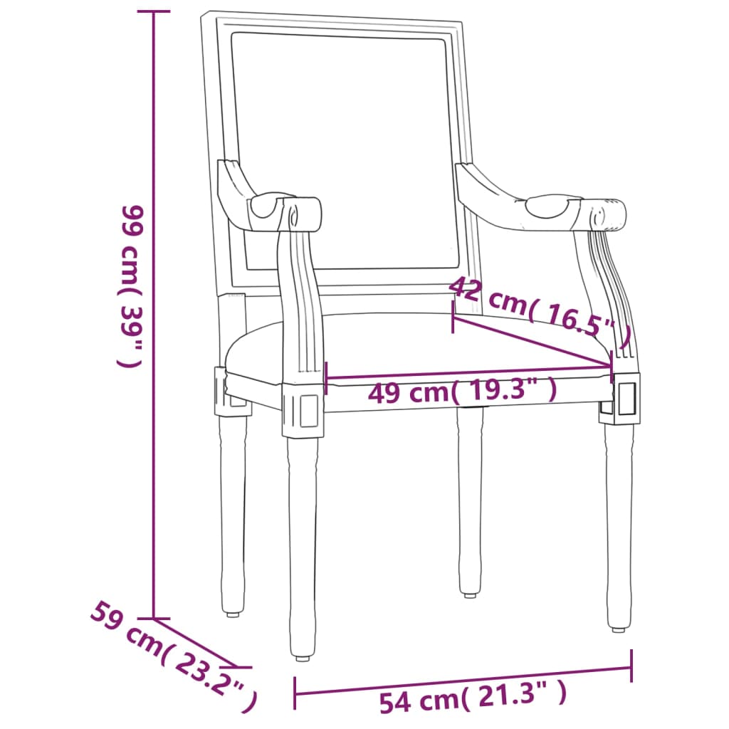 vidaXL Fauteuil 54x59x99 cm fluweel lichtgrijs