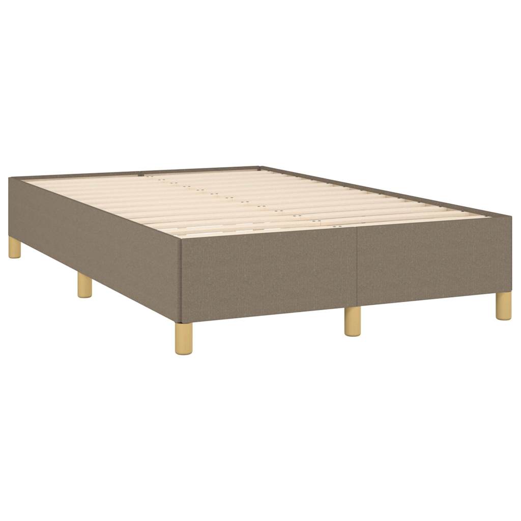 vidaXL Boxspring met matras stof taupe 120x190 cm