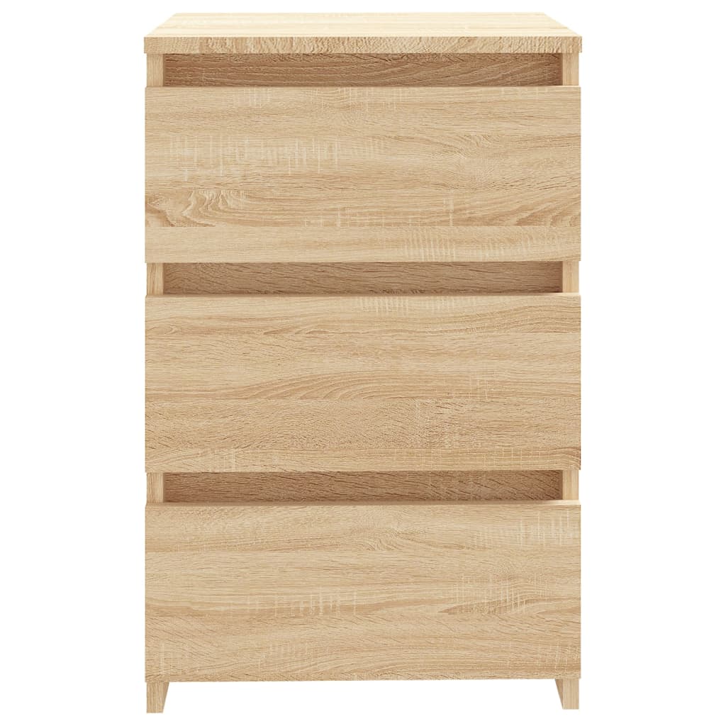 vidaXL Nachtkastje 40x35x62,5 cm bewerkt hout sonoma eikenkleurig