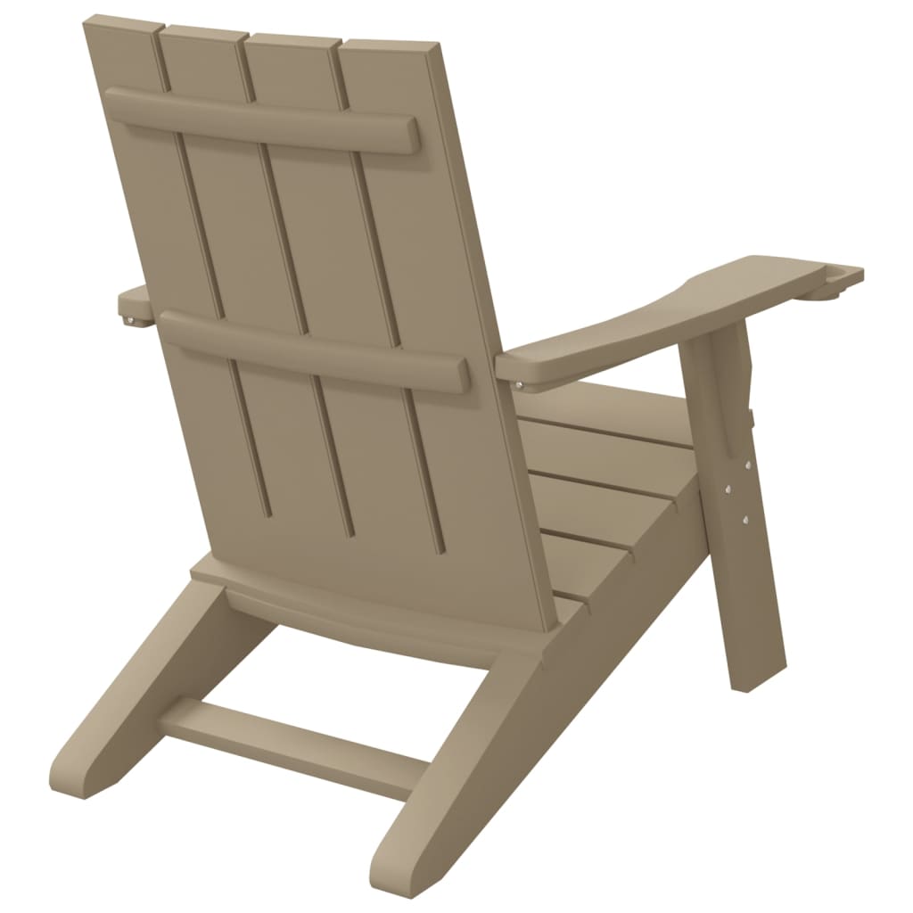 vidaXL Tuinstoel Adirondack 75x88,5x89,5 cm polypropeen lichtbruin