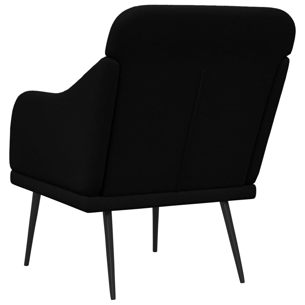 vidaXL Fauteuil 63x76x80 cm stof zwart