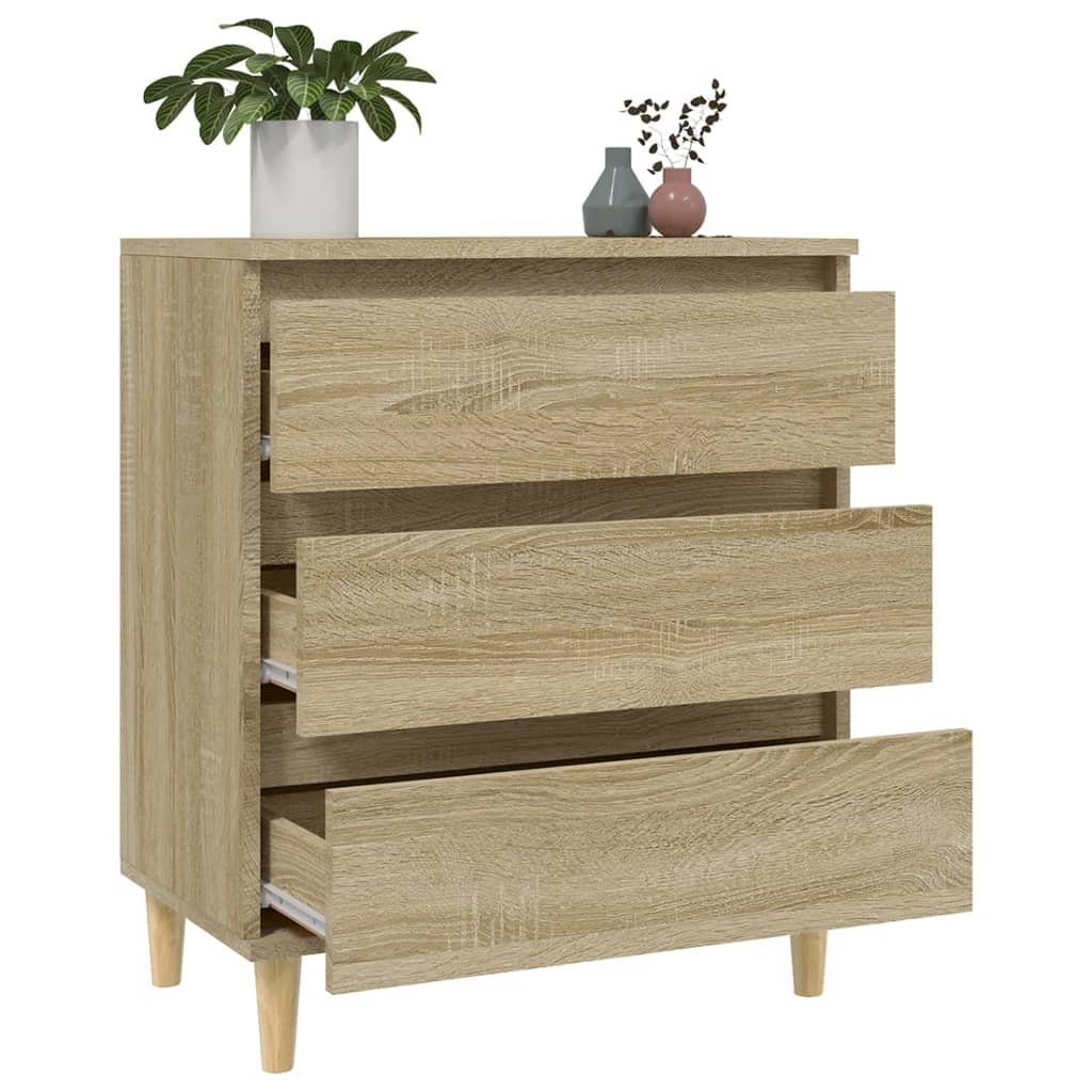 vidaXL Dressoir 60x35x70 cm bewerkt hout sonoma eikenkleurig