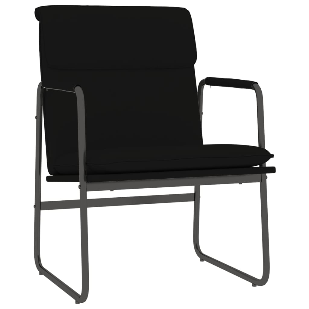 vidaXL Loungestoel 55x64x80 cm kunstleer zwart