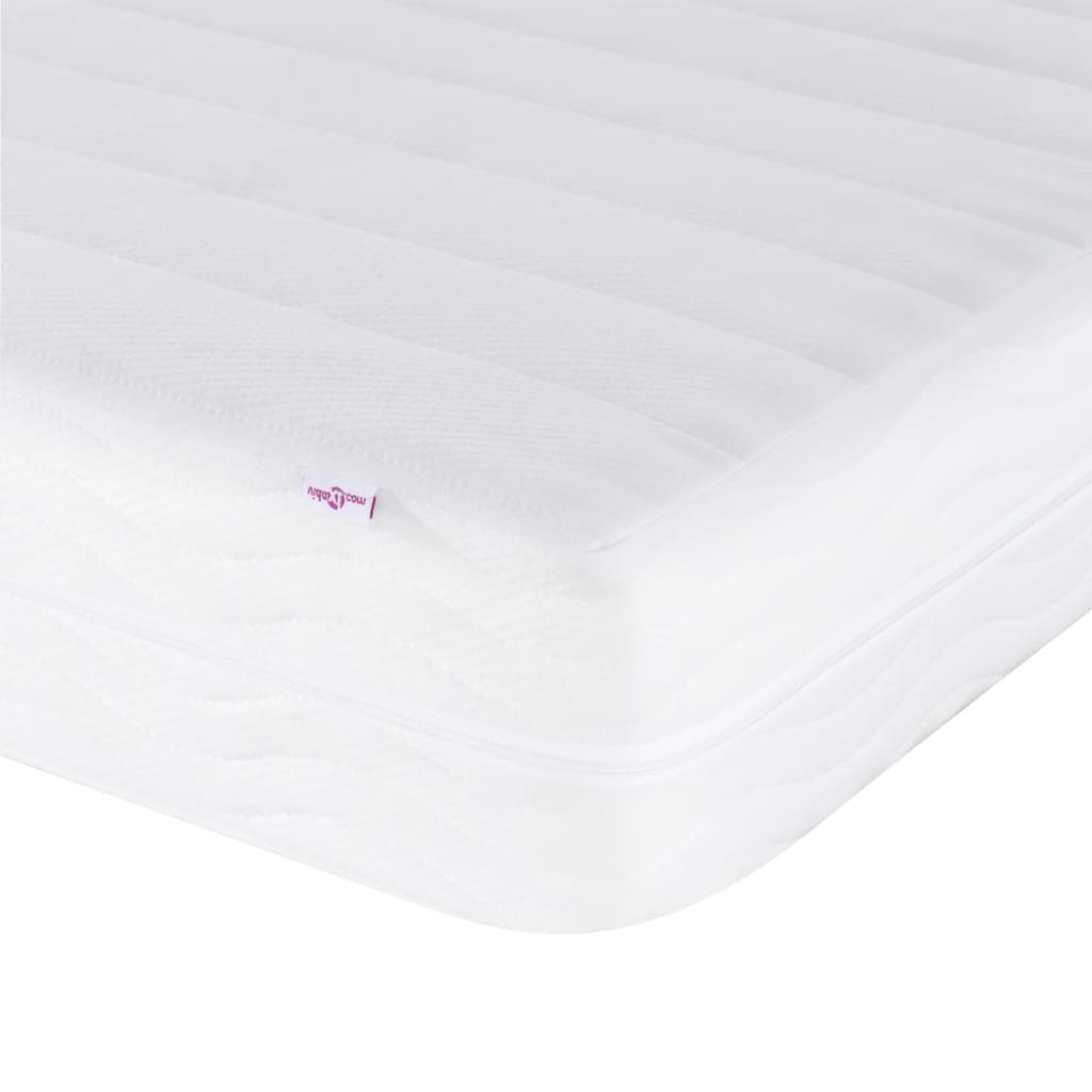 vidaXL Bed met matras fluweel roze 80x200 cm