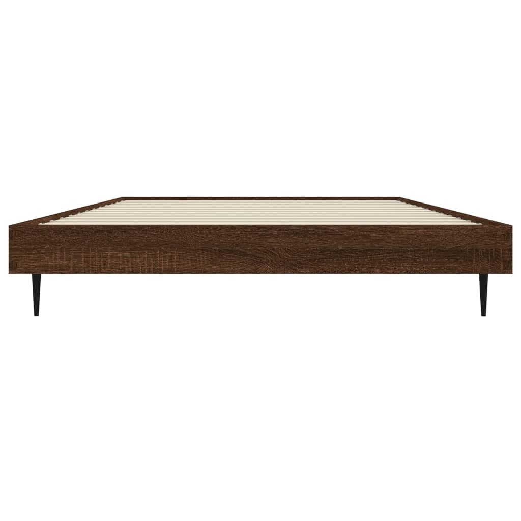 vidaXL Bedframe zonder matras bewerkt hout bruin eikenkleur 90x200 cm